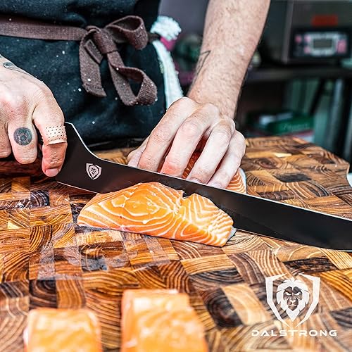 Miniatura 6 de DALSTRONG Cuchillo de rebanar  12 pulgadas  Hoja de corte offset  Serie Shadow Black  Revestimiento de nitruro de titanio negro  Acero tratado al