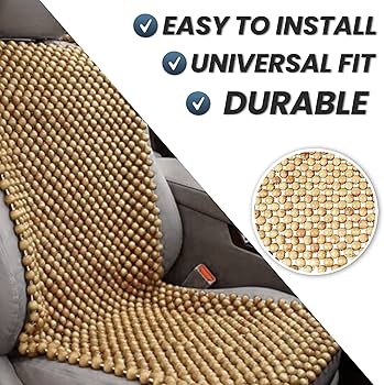 Amazon.com: Zento Deals Natural Royal Wood Bead Seat Cover