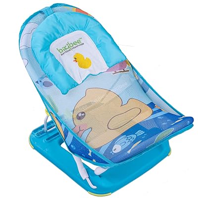 Baybee Foldable Baby Bather for Baby, Bath Chair Seat with 3 Position Recline, Baby Bathing Chair Training Seat with Sof