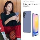 YATWIN Silicone Back Case for Samsung Galaxy A25, Soft-Touch Phone Back Cover for Samsung Galaxy A25 - Lavender Grey gallery image
