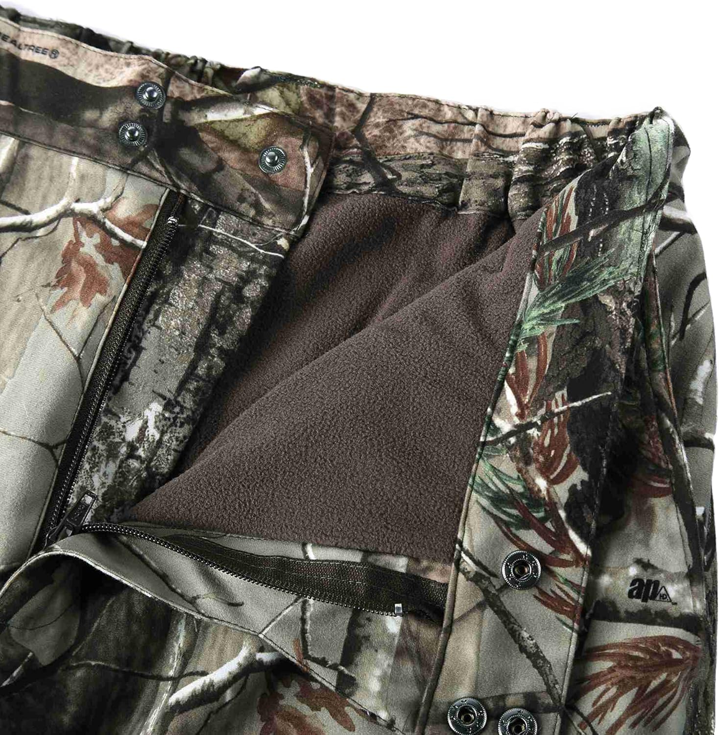 Krumba Mens Camo Hunting Pants: Winter Insulated Warmer Tactical Windproof Softshell Hiking Trouser - Image 9
