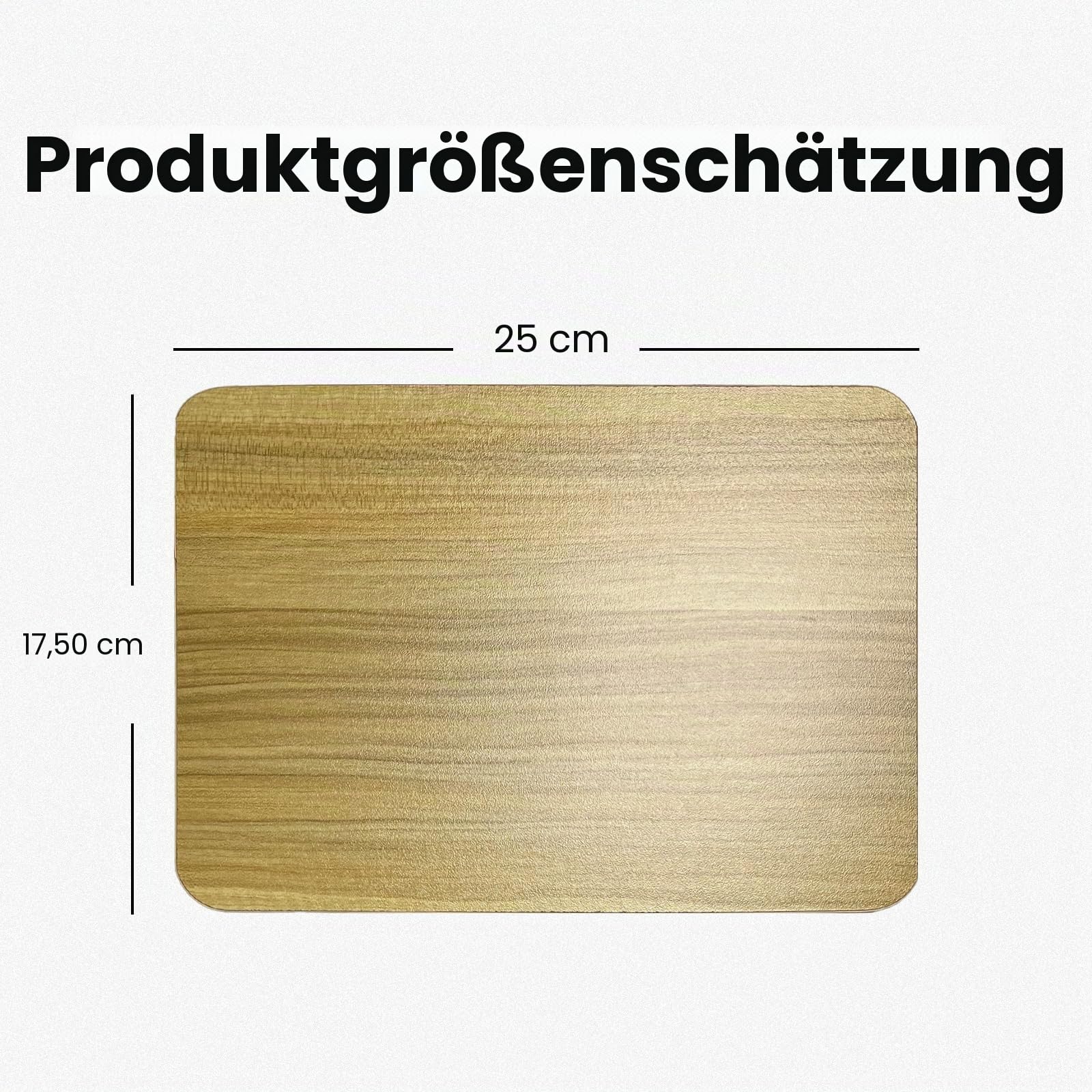 Schreibtischverlängerung, Massivholz, Schreibtisch-Verlängerungsablage, 17,5 x 25 x 1,2 cm, Schreibtisch-Organizer, Monitorständer, Laptop-Regal, natürliche Holzfarbe, platzsparendes