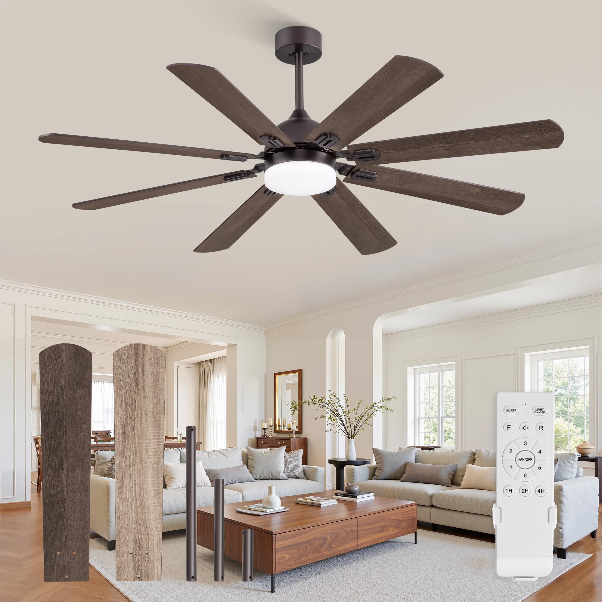Fanbulous 62-inch Oil Bronze Ceiling Fan