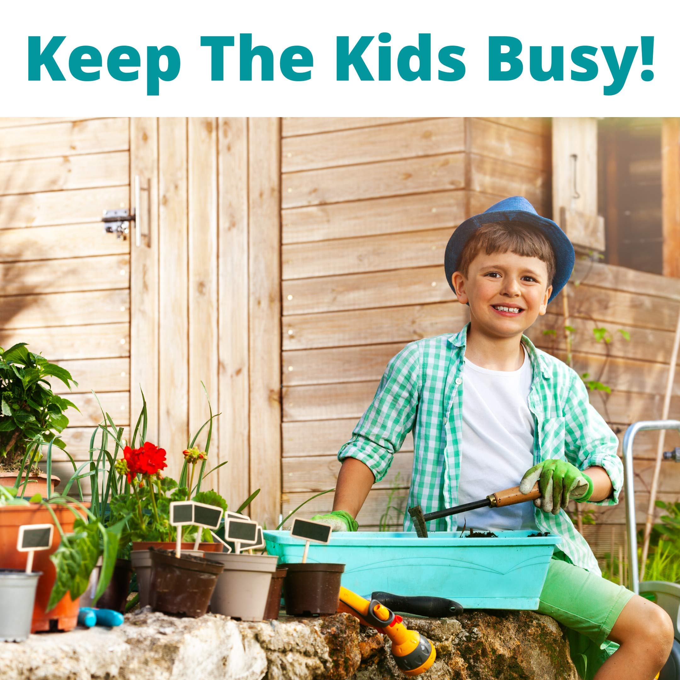 Kids Gardening Set, Grow Your own kit for Children, Wildflower Seeds