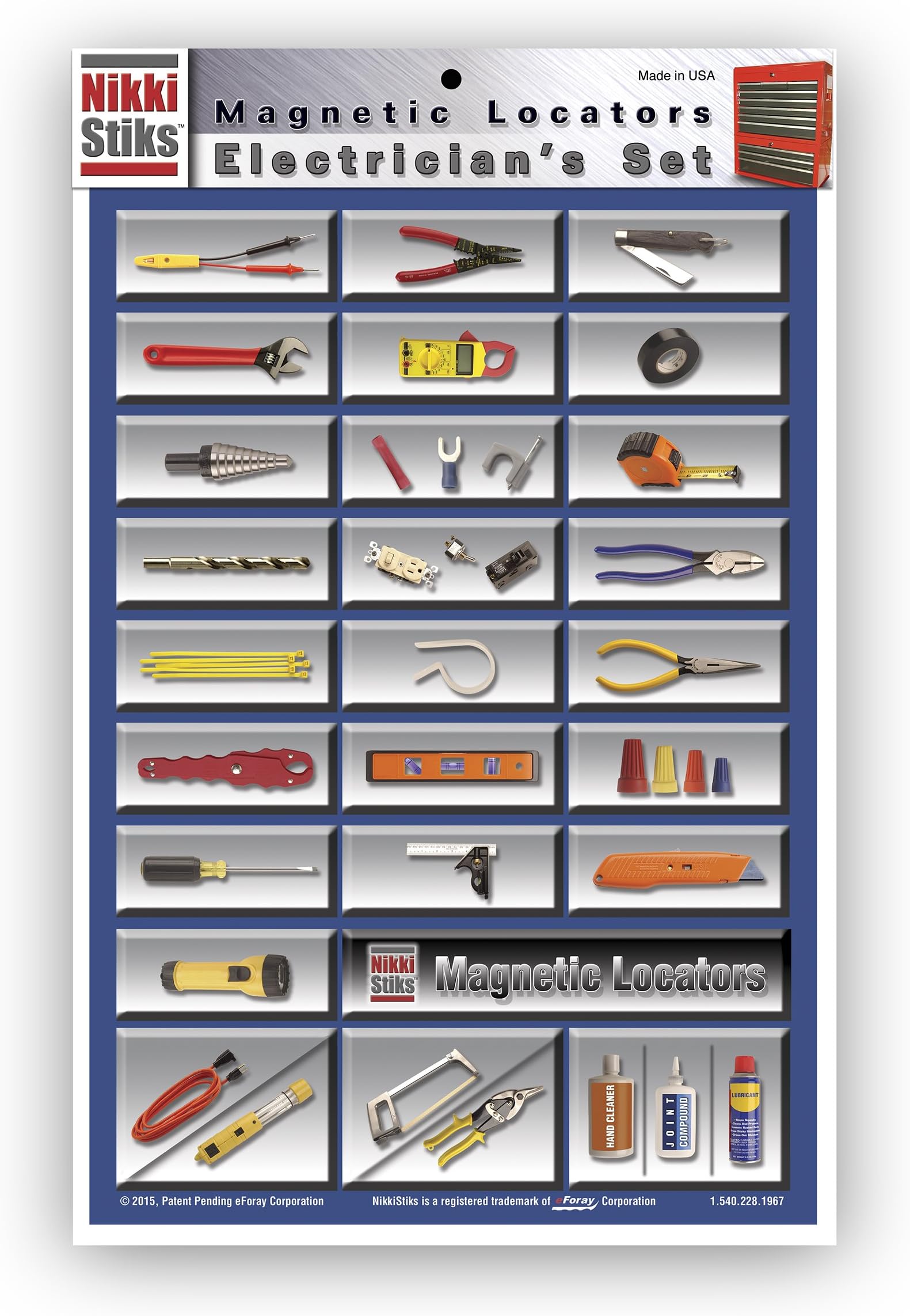 Electrician Graphic Magnetic Tool Box Label Set