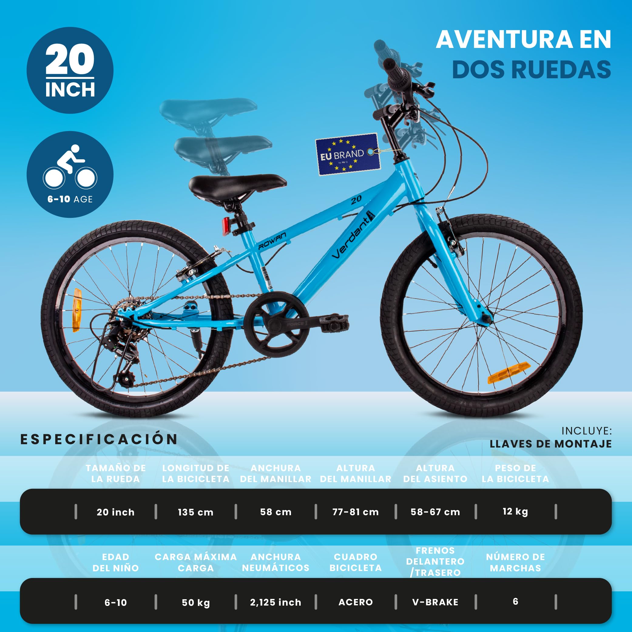 Shimano Verdant Bike Bicicleta Infantil 20 24 Pulgadas Altura Ajustable