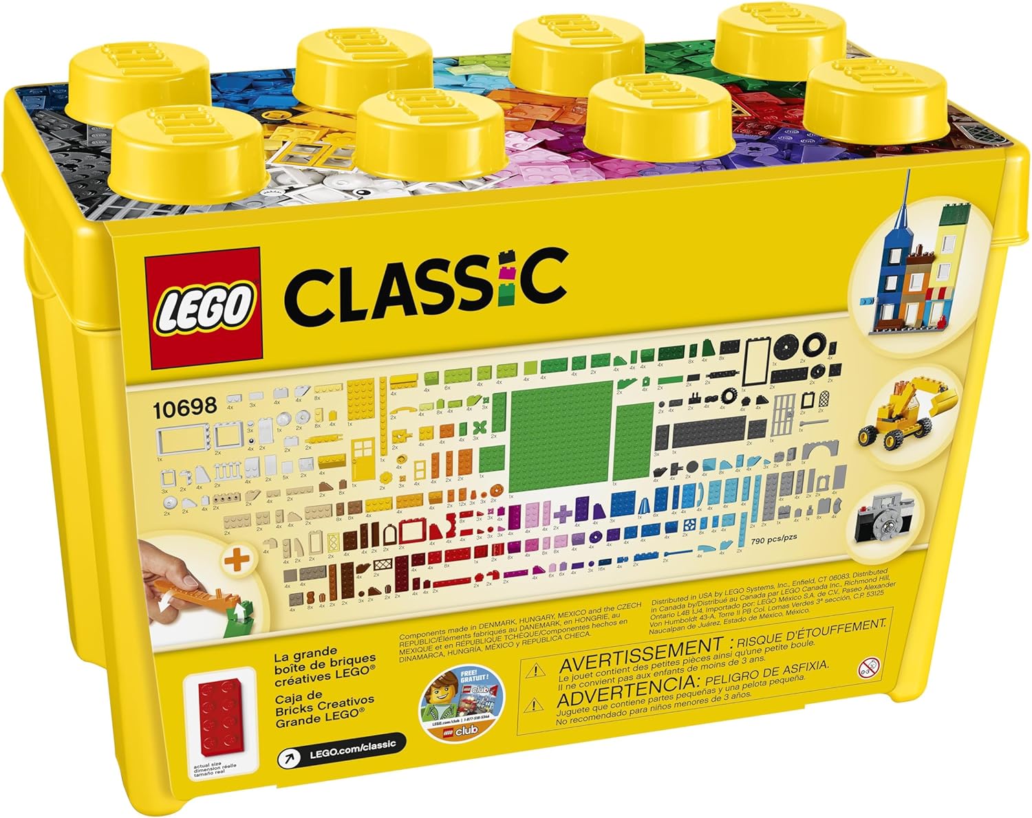 LEGO Duplo Caja de Ladrillos - Juguete Educativo Apilable para Niños y Niñas de 1+ Años - Ladrillos Numéricos de Colores, Cocohe y 2 Figuras - Caja para Guardar Juguetes de Navidad 10913 Caja de Ladrillos Set construcción