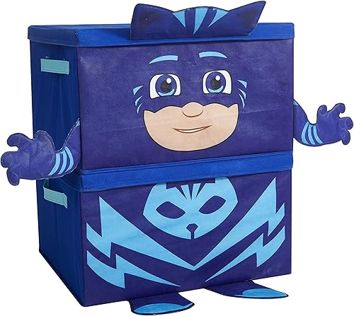 Idea Nuova PJ Mask Catboy Figural - Juego de 2 cajas apilables para almacenamiento de juguetes