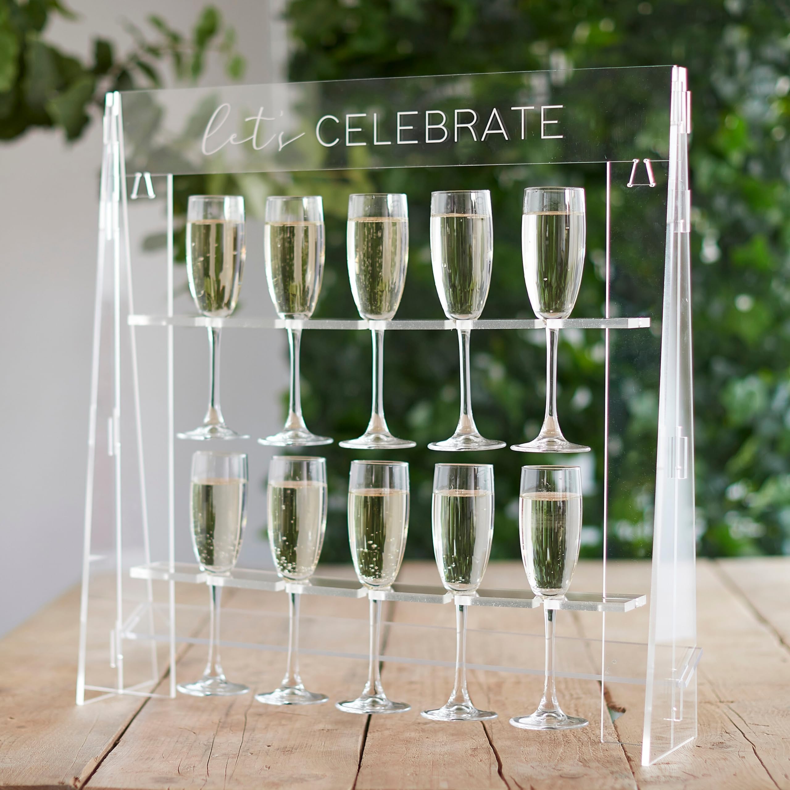 Ginger Ray Acrylic Drinks Wall Stand Holder for Weddings, Parties & Hen Parties,White