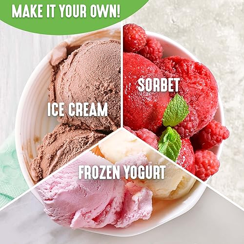 Miniatura 7 de GreenLife Helado eléctrico de 1.5 cuartos de galón, yogur helado y sorbete con paleta mezcladora, piezas aptas para lavavajillas, interruptor fácil,