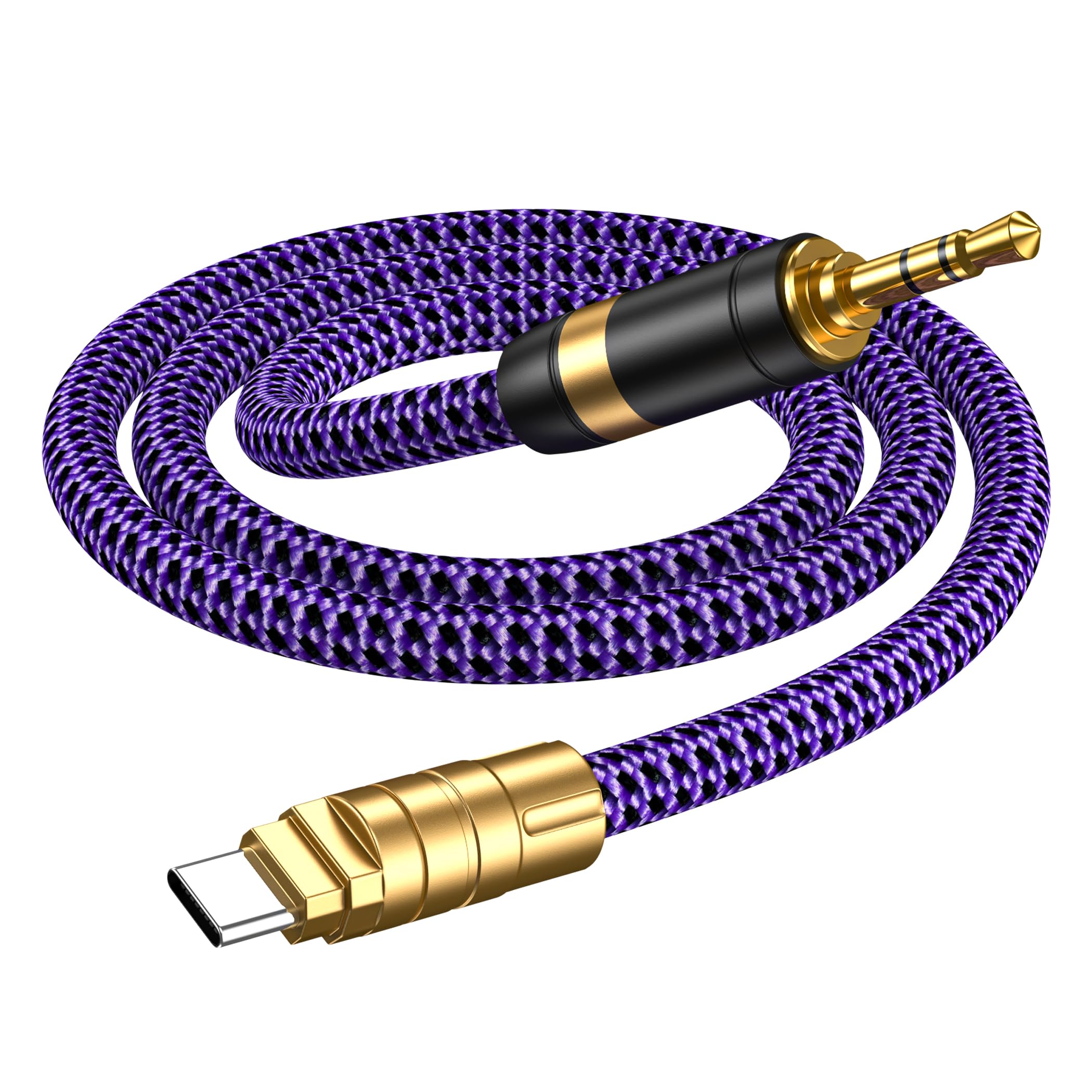 Cavo audio da USB C a 3,5 mm, da tipo C a jack AUX stereo da 3,5 mm e cavo dati per auto, compatibile con iPhone 17, 16, 15 Pro Max Plus, Galaxy S25, S24 Ultra, Pixel