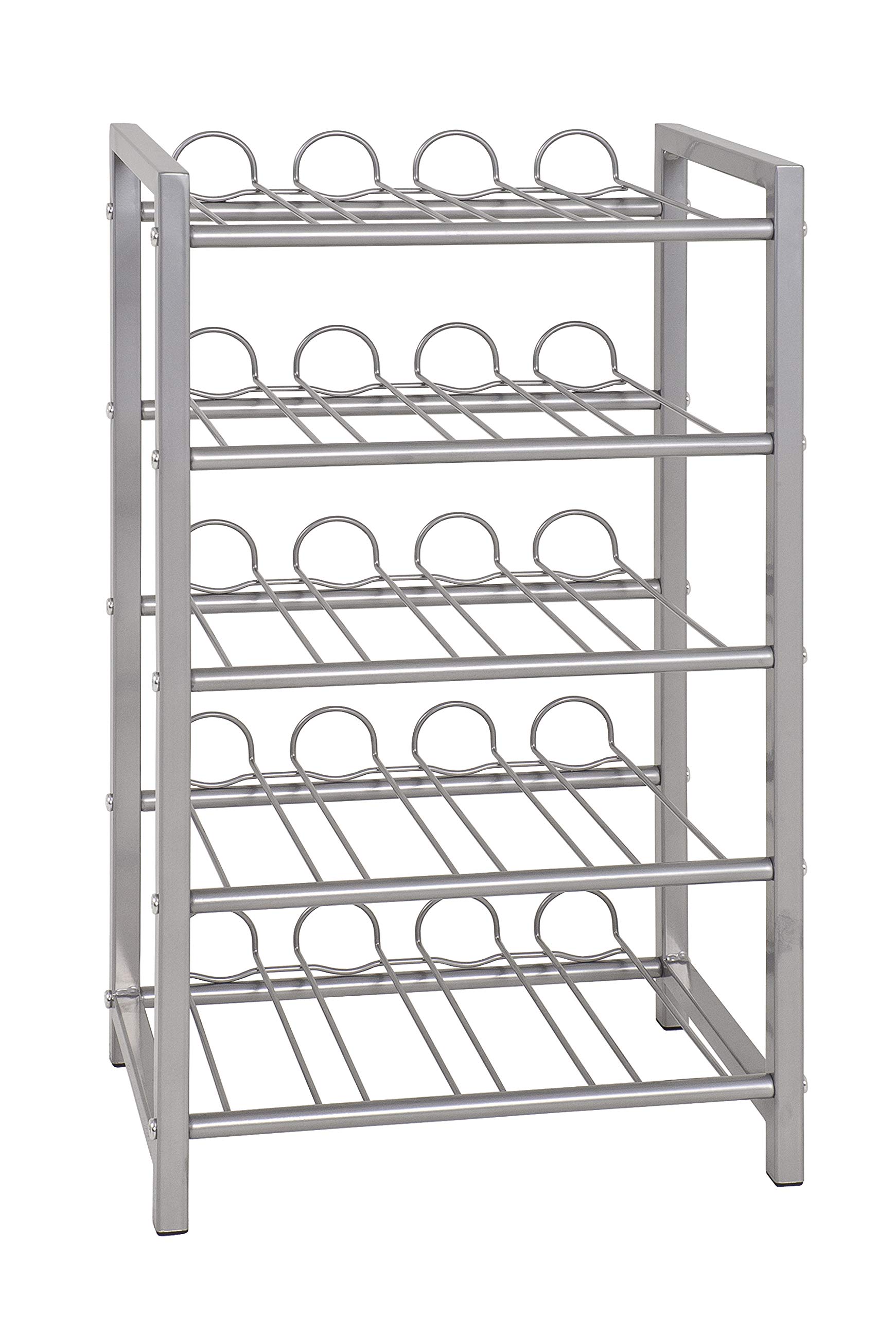 HAKU Möbel bottle rack, metal, aluminum, W 34 x D 22 x H 59 cm