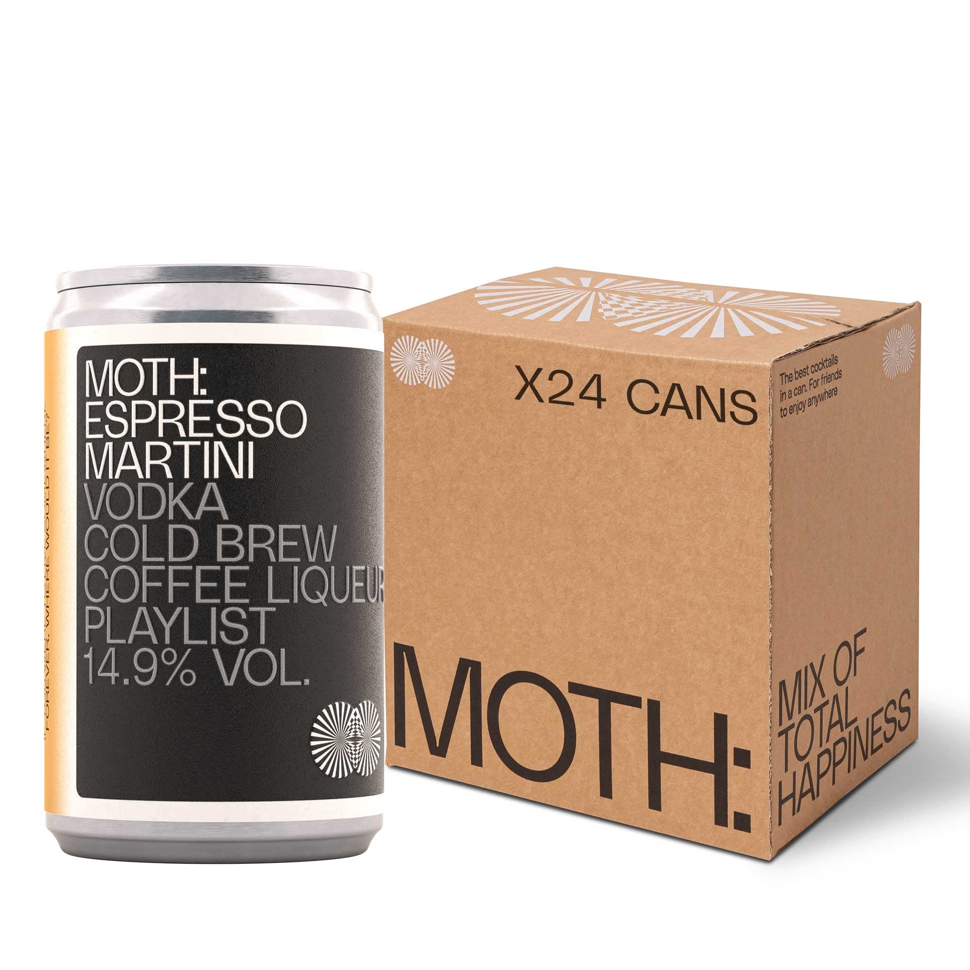 Buy MOTH Espresso Martini Cocktails Ready Mixed Cans, 24 x 125ml
