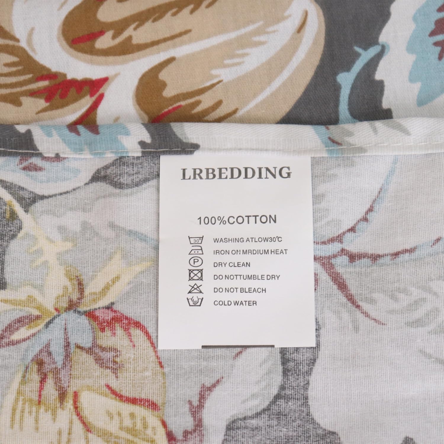 Luxury Grey Flat Sheet Queen Size Super Soft Pattern Printed Cotton Top Sheets Cooling Breathable Bed Sheets Easy Care