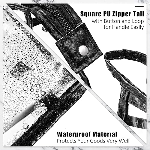 Miniatura 4 de Paquete de 21 bolsas de viaje transparentes para artículos de tocador, bolsas de maquillaje de plástico transparente con cremallera, impermeables,