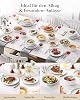MALACASA LEXI Series 24-Piece Porcelain Bowl and Plate Set Dinner Service for 6 People White Dinner Plates & Bowls Round Dinnerware Set Dishwasher & Microwave Safe Series LEXI