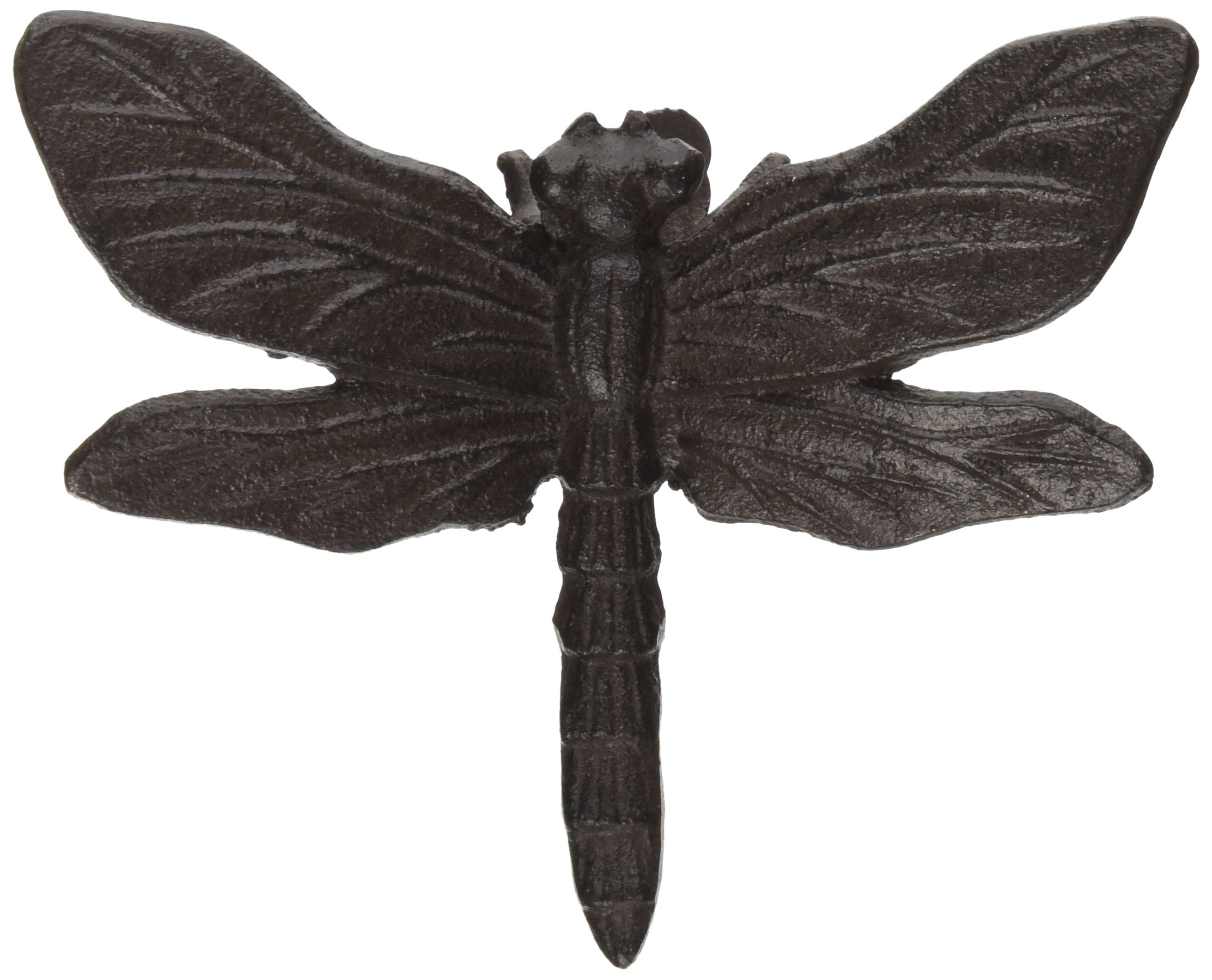 Abbott Collection Cast Iron Dragonfly Wall Decor, Brown