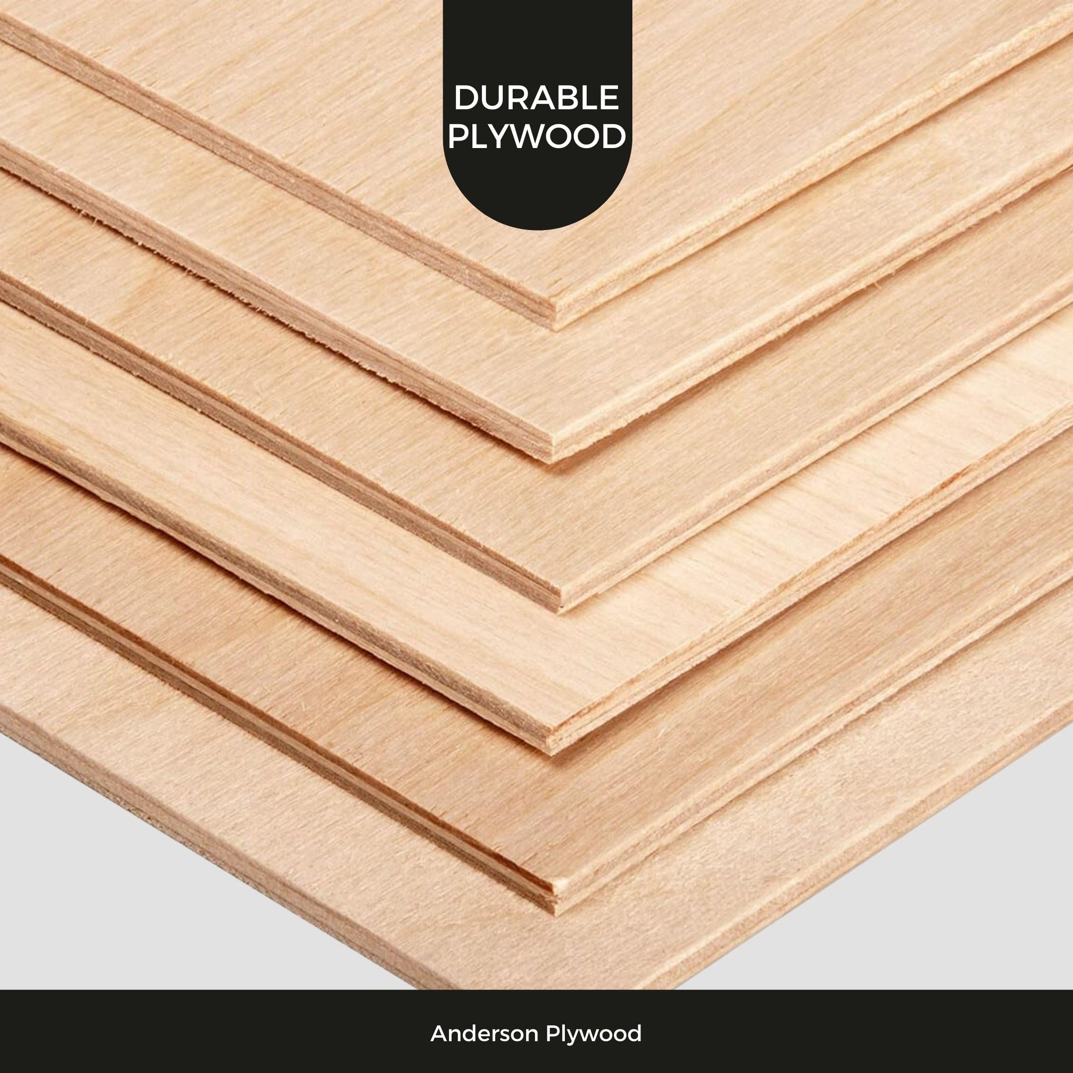 Madera contrachapada de abedul báltico de 3 mm x 30 cm x 30 cm, grado BBB (3 unidades) para artes y manualidades, escuela y bricolaje, pintura, grabado de madera, combustión de madera y proyectos