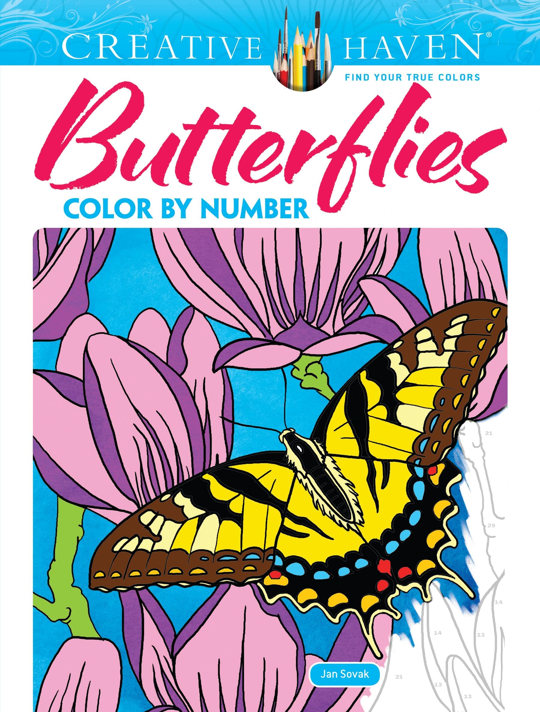 Creative Haven Butterflies Color by Number Colorin