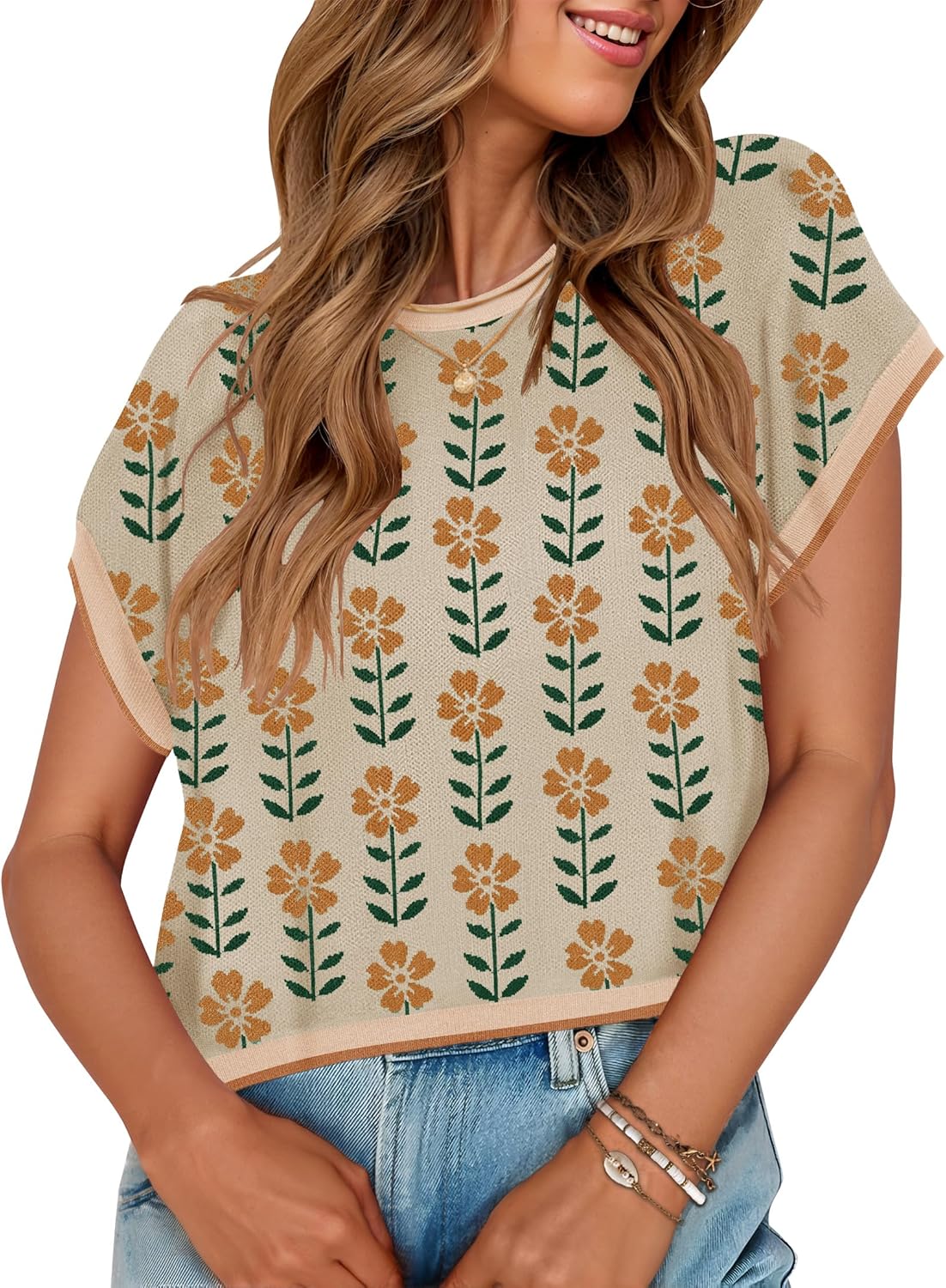 Stylish Summer Essential: ZESICA Floral Knit Sweater Vest Review