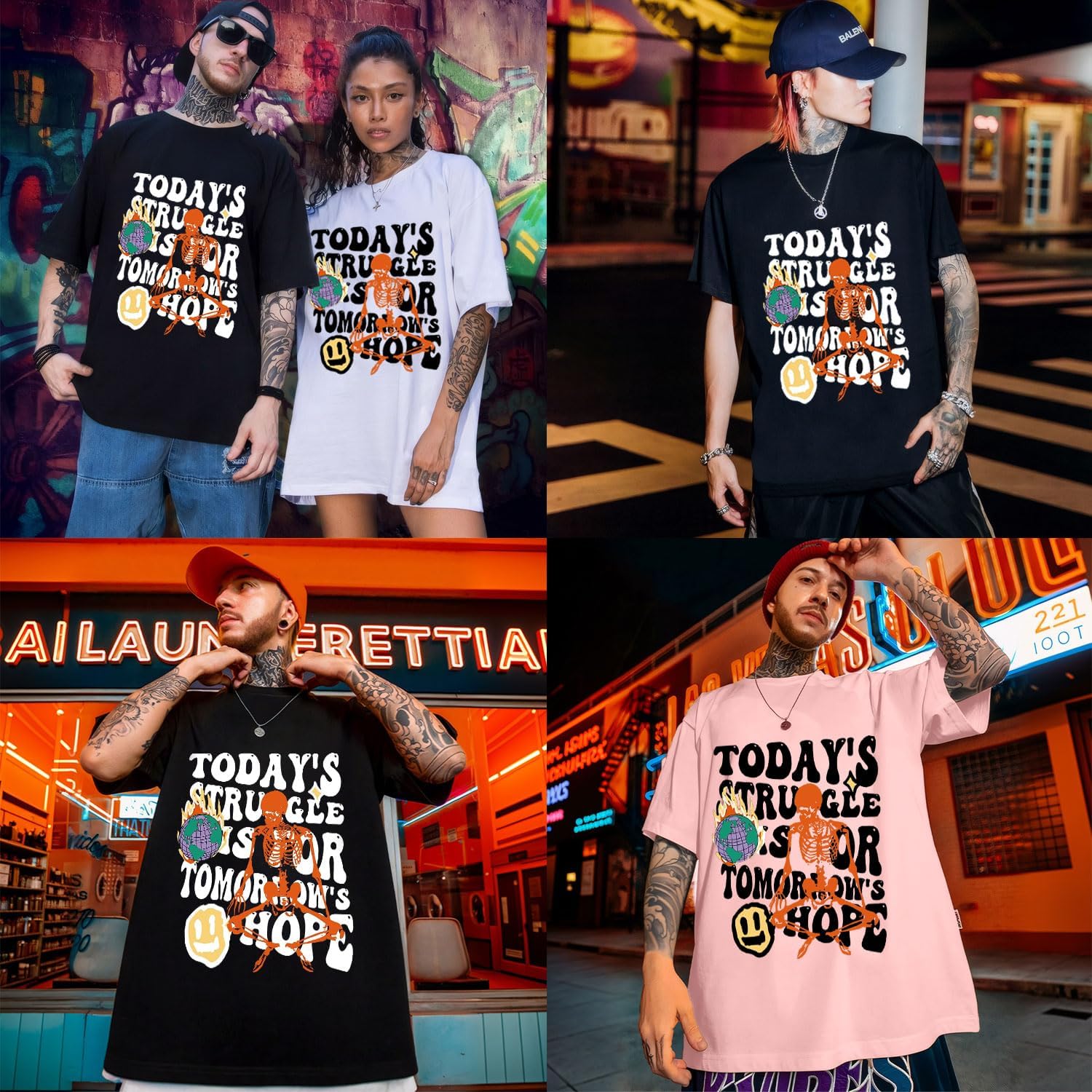 Bealin Mens Graphic Tees Oversized Creative Graffiti Short Sleeve Shirts Summer Casual Rapper Streetwear Y2k Tops Tshirt - Image 5