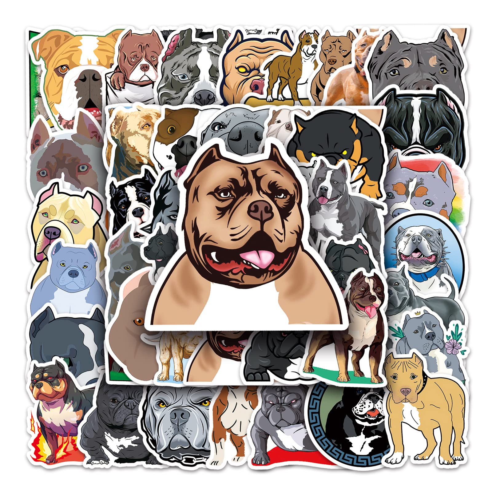 Bulldog Sticker50Pcs Pit Bull Terrier Stickers Dog Stickers for Water