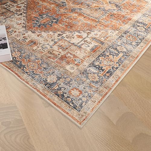 Miniatura 9 de Dripex Alfombras de área de 8 x 10, antideslizantes, desgastadas, lavables a máquina, alfombras bohemias de gran tamaño para dormitorio, estética de