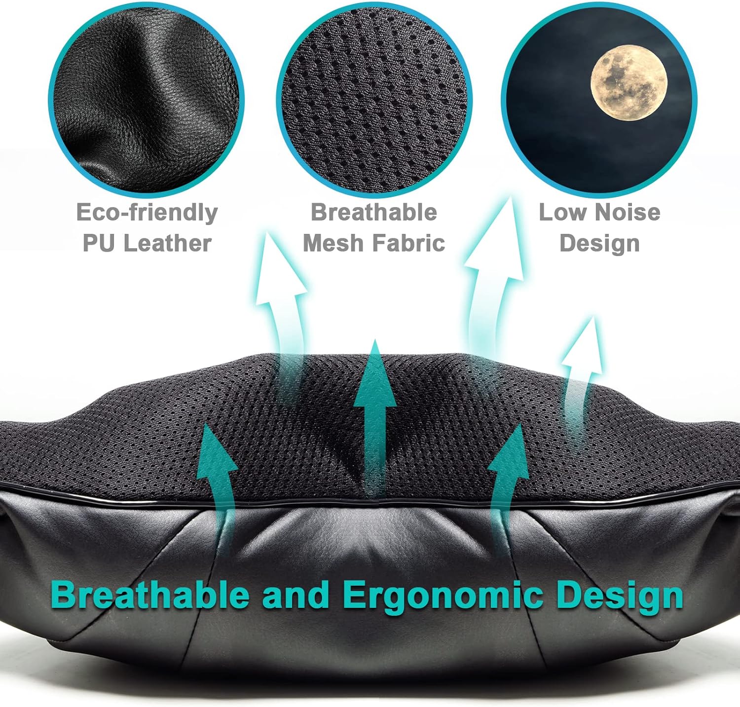 cotsoco Cordless Shiatsu Neck and Shoulder Massager with Heat,Portable Massagers for Neck and Back,3D Deep Tissue Kneading Back Massager for Muscle Pain Relief,Perfect Gifts for Women and Men