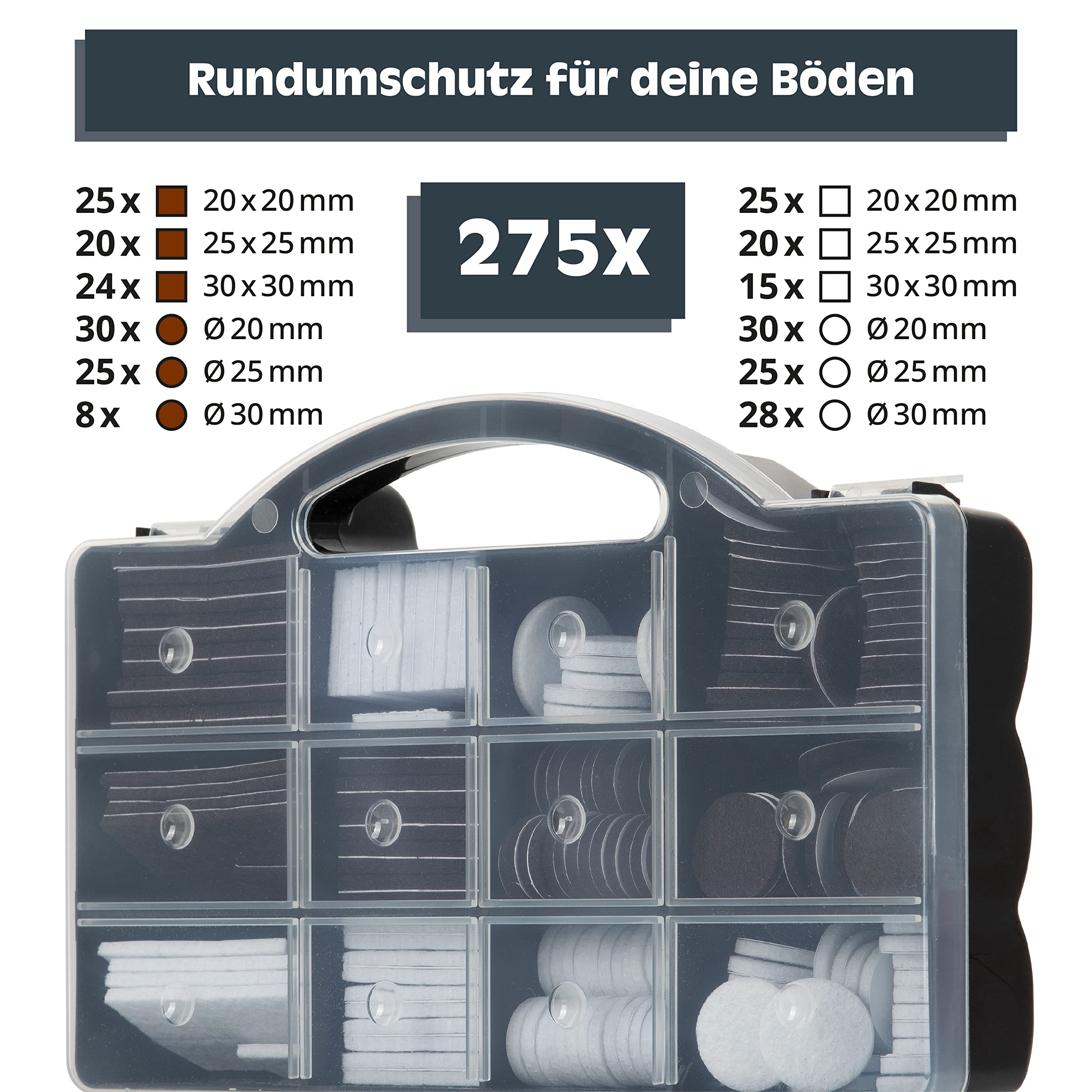 Image secondaire de Coffret de Patins en Feutre HELPMATE - 275 Pièces pour Protection de Sol