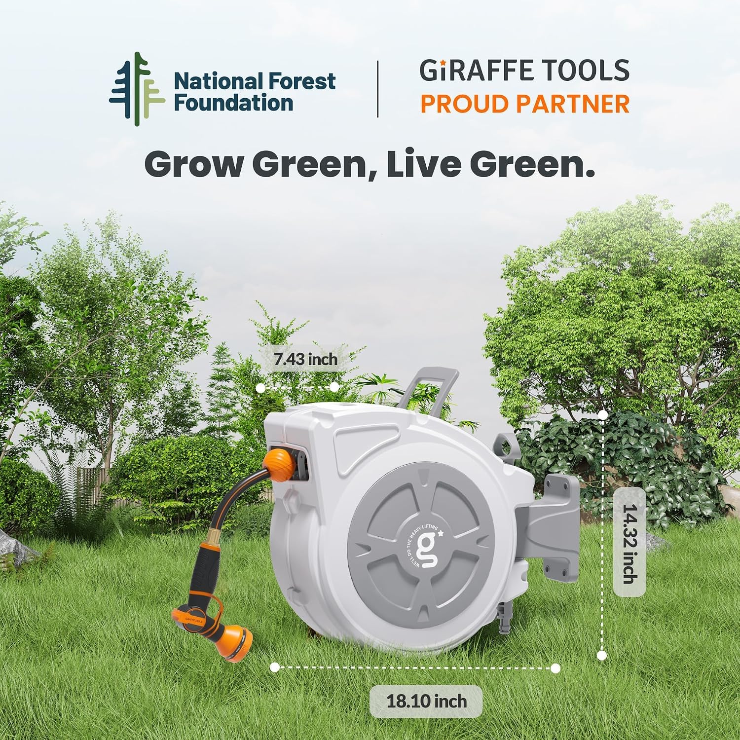 Retractable Garden Hose Reel - 65ft, Wall Mount -5 Retractable Garden Hose Reel - 65ft, Wall Mount -5