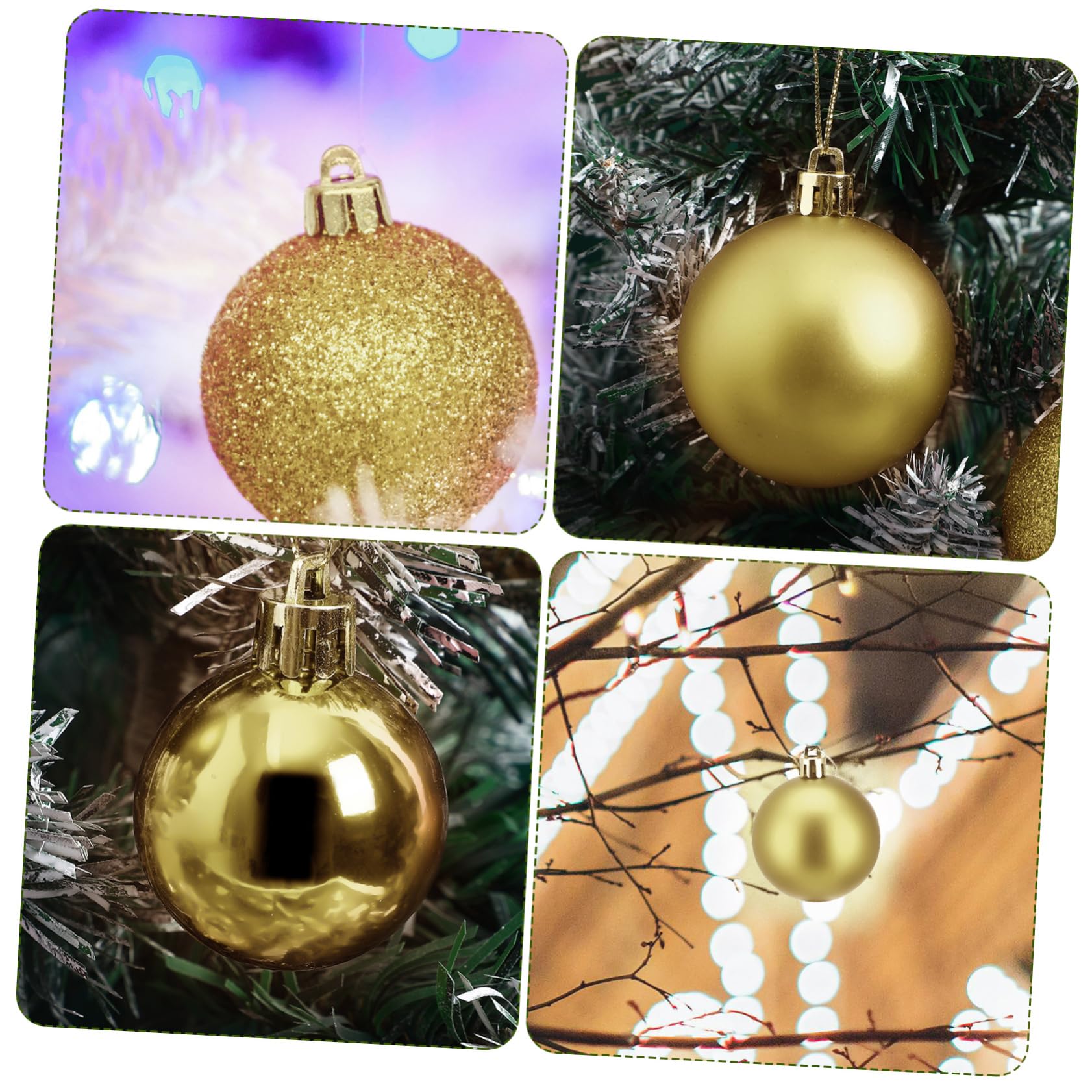 Ciieeo Lot de 100 Boules de Noël Décoratives pour Sapin de Noël