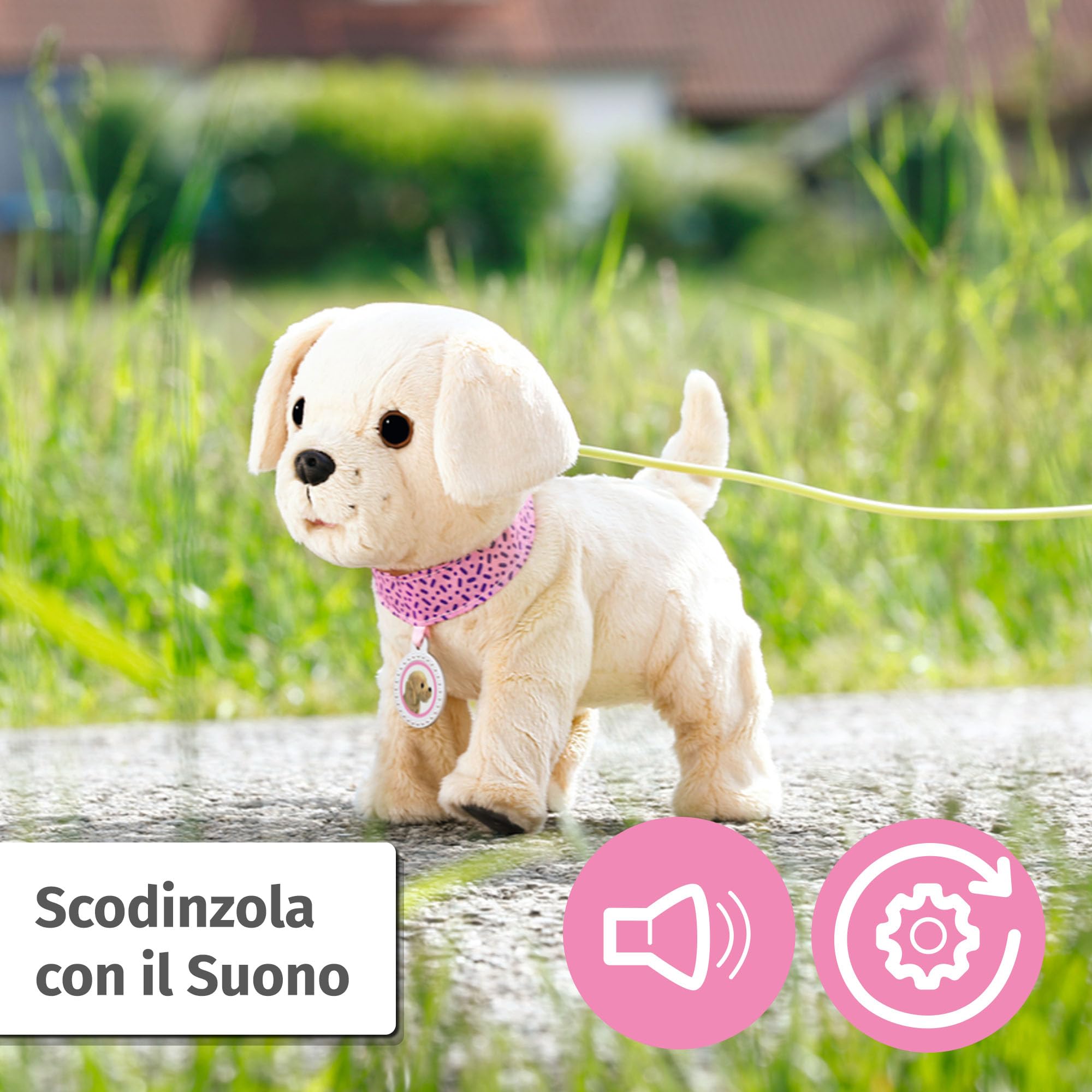 BABY born Il mio cane Lucky con trasportino | 5 funzioni, trasportino, batterie necessarie