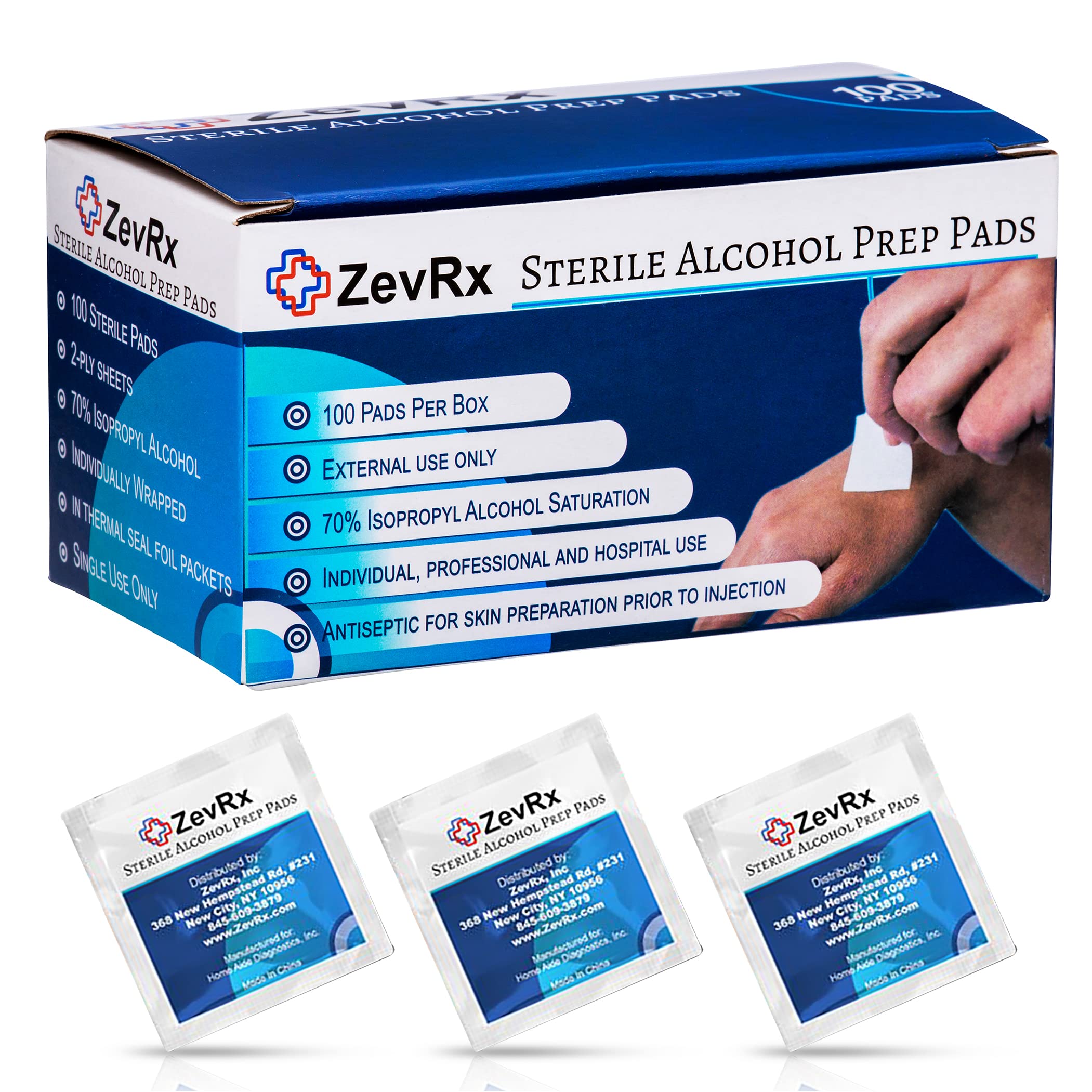Buy Sterile Alcohol Prep Pads Medium 2Ply Disposable 70 Isopropyl Alcohol (Pack of 100) Online