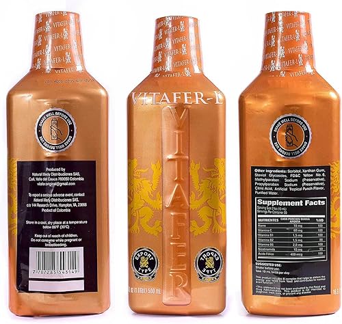 Miniatura 6 de Heis Unlimited Vitafer L Gold - Suplemento de 16.9fl oz para hombres y mujeres, auténtico Vitafer-L Vitafer L Gold auténtico y orgánico líquido +