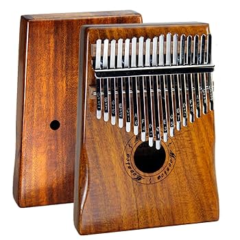 Amazon.com: Moozica 17 Keys Kalimba Marimba, Solid Koa Wood