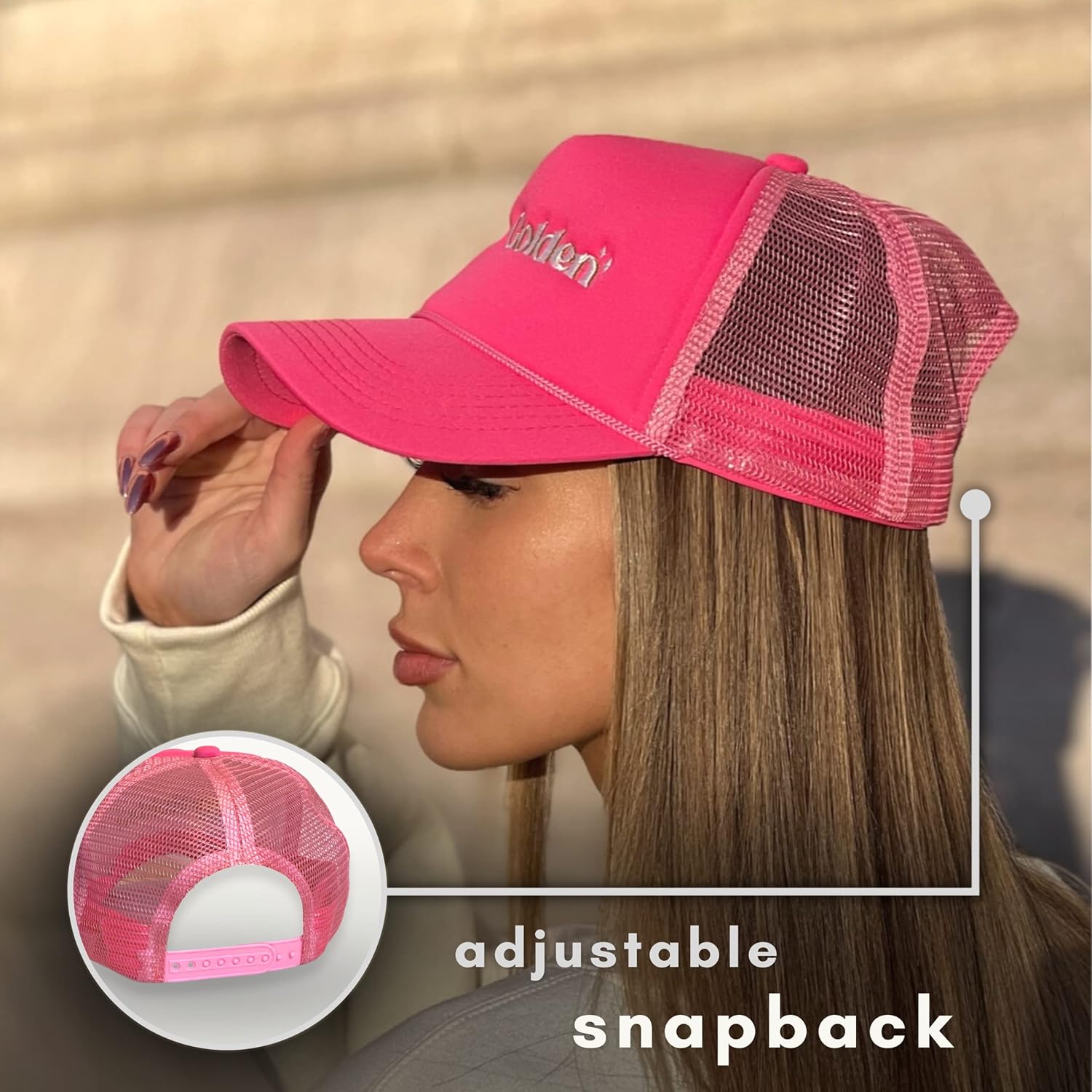 Trucker Hat - 2 Pack | Foam Embroidered Cap | Unisex Men Women Baseball Cap | Mesh Adjustable Snapback