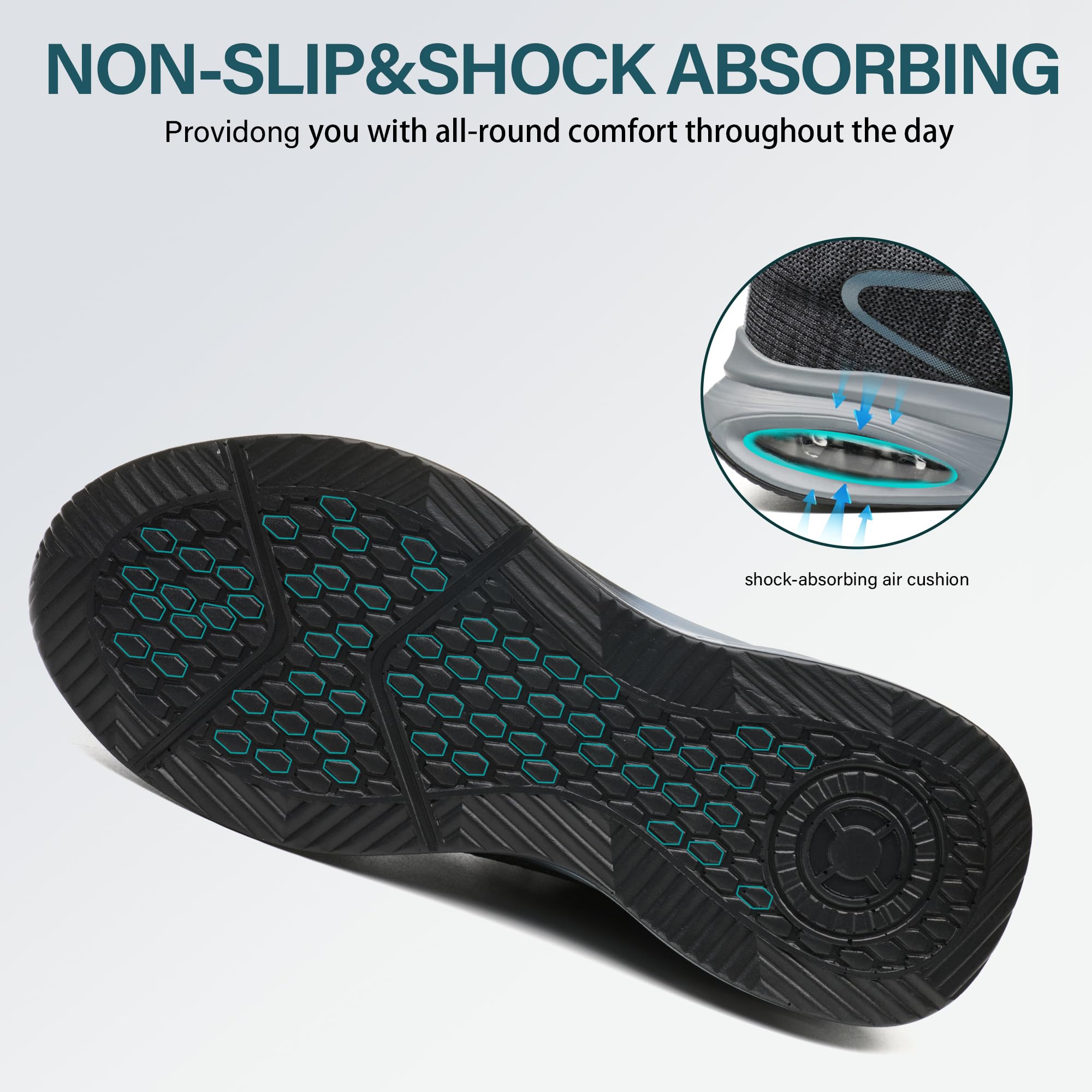 Zapatos de Seguridad para Hombre Zapatillas Trabajo Mujer Comodas Transpirable Ligero Calzado de Seguridad con Punteras de Acero Antideslizantes