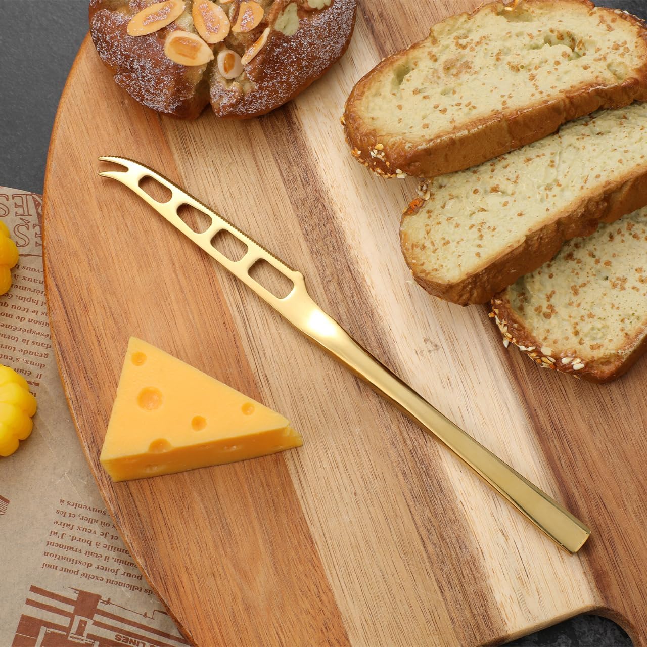 Stainless Steel Butter Cutter Cheese Slicer Knife for Spreading Serrated Cheese Spatula for Butter Cake and Kitchen Use 8.74 in Baking Supply