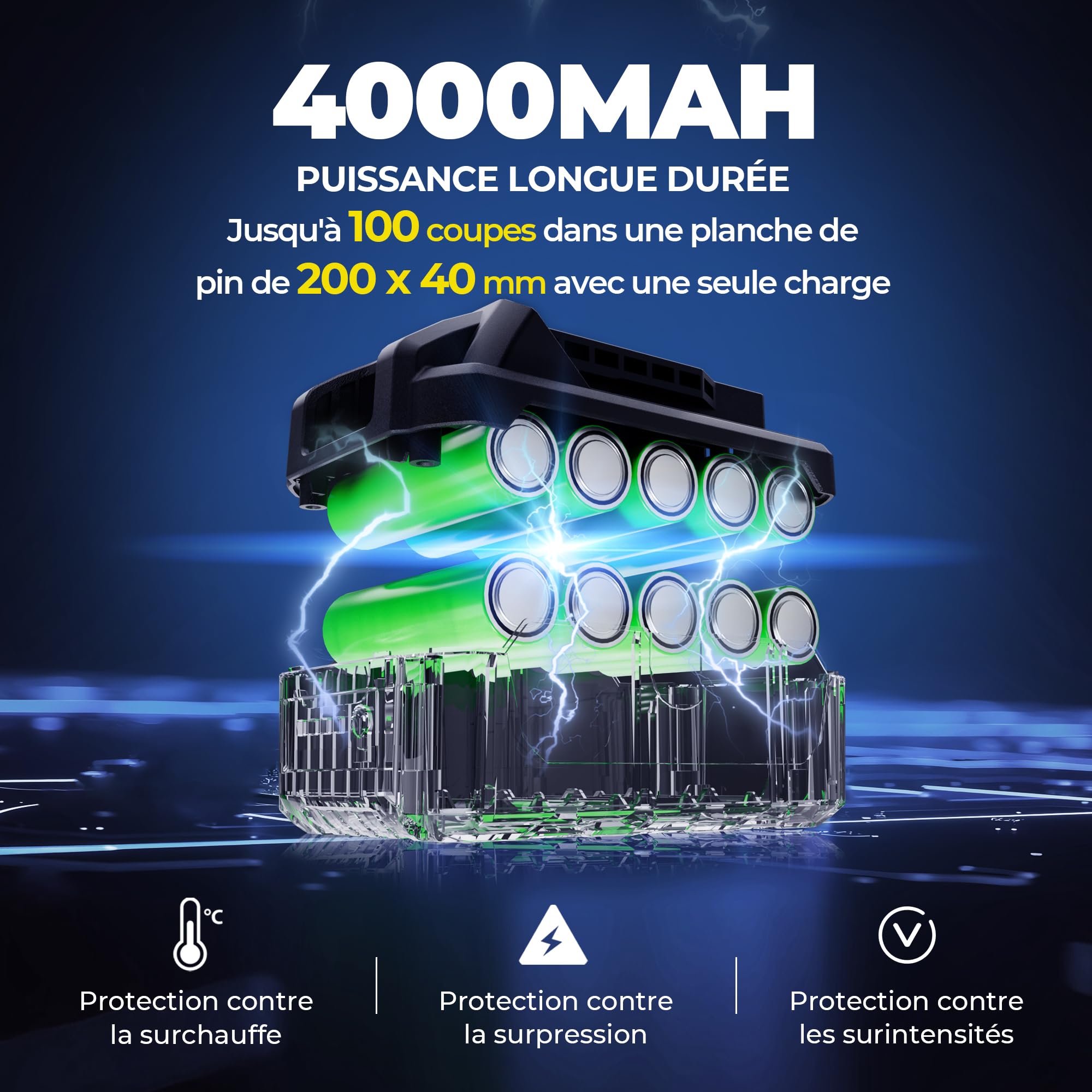 Dong Cheng Scie Circulaire Sans Fil Ø185 mm, 5000 RPM, Profondeur Coupe 65(90°)/45mm(45°), Avec 3 lame de scie Ø 185 x Ø 20 mm et Rail Guide, pour Bois, Carrelage, Métal Mou