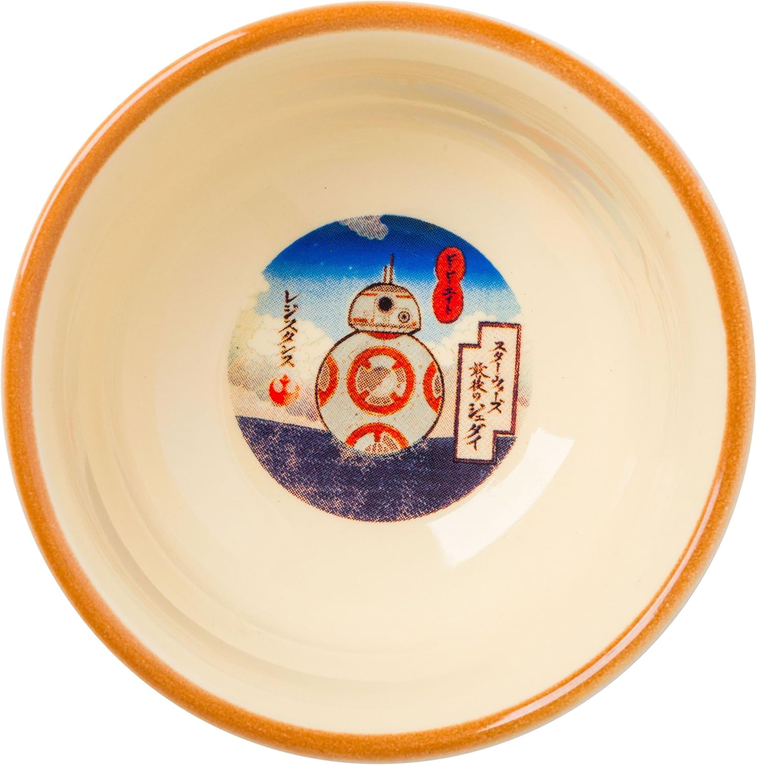 Silver Buffalo Star Wars Droids Japanese Featuring R2-D2, C-3PO, and BB-8 Ceramic Sushi Set with Dipping Sauce Dish and Matching Chopsticks