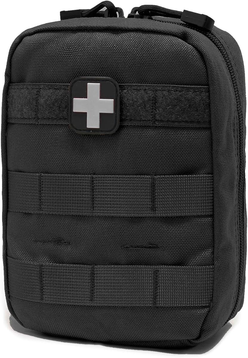 Carlebben EMT Pouch MOLLE Ifak Pouch Tactical MOLLE Medical First Aid Kit Utility Pouch (With Medical Supplies)