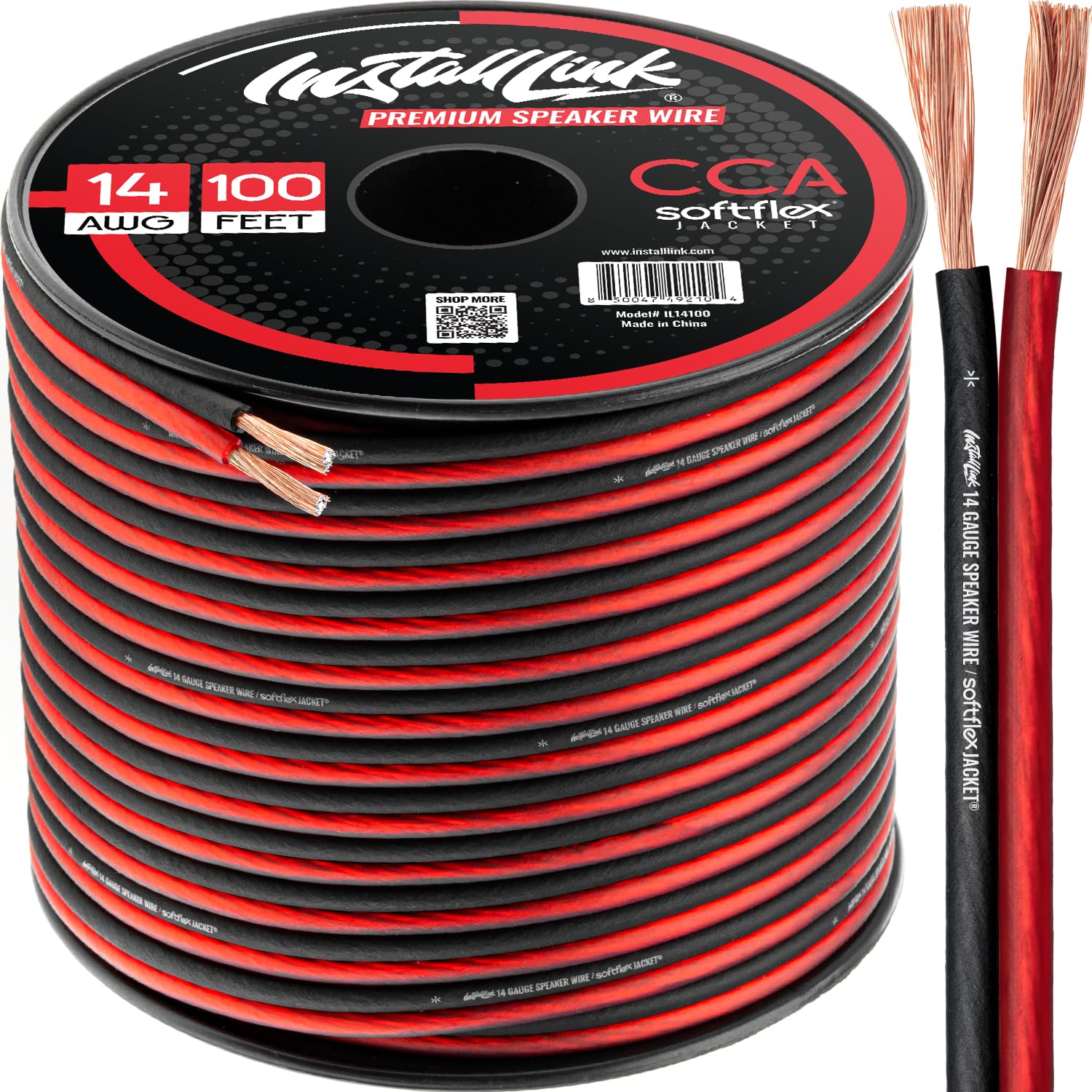 14 Gauge Speaker Wire (Speaker Cable) for Car, Home or RV Audio Cable, 100ft, CCA