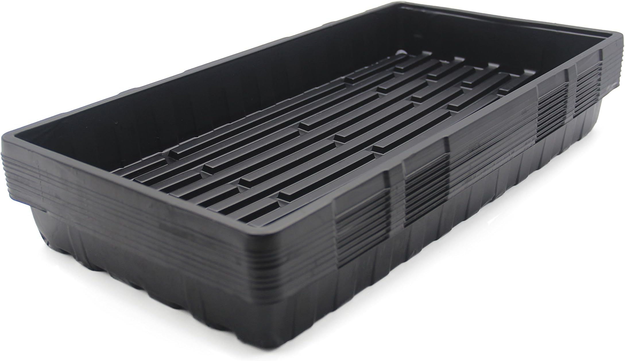 LOVEDAY 10 Pack Seed Trays Seedling Starter Germination Kit Plastic Grow Starting (No Drain Holes) 21.2” x 11” x 2.4” ForFlowers,Greenhouse, Seedlings, Wheatgrass, Microgreens,Planting Seedlings