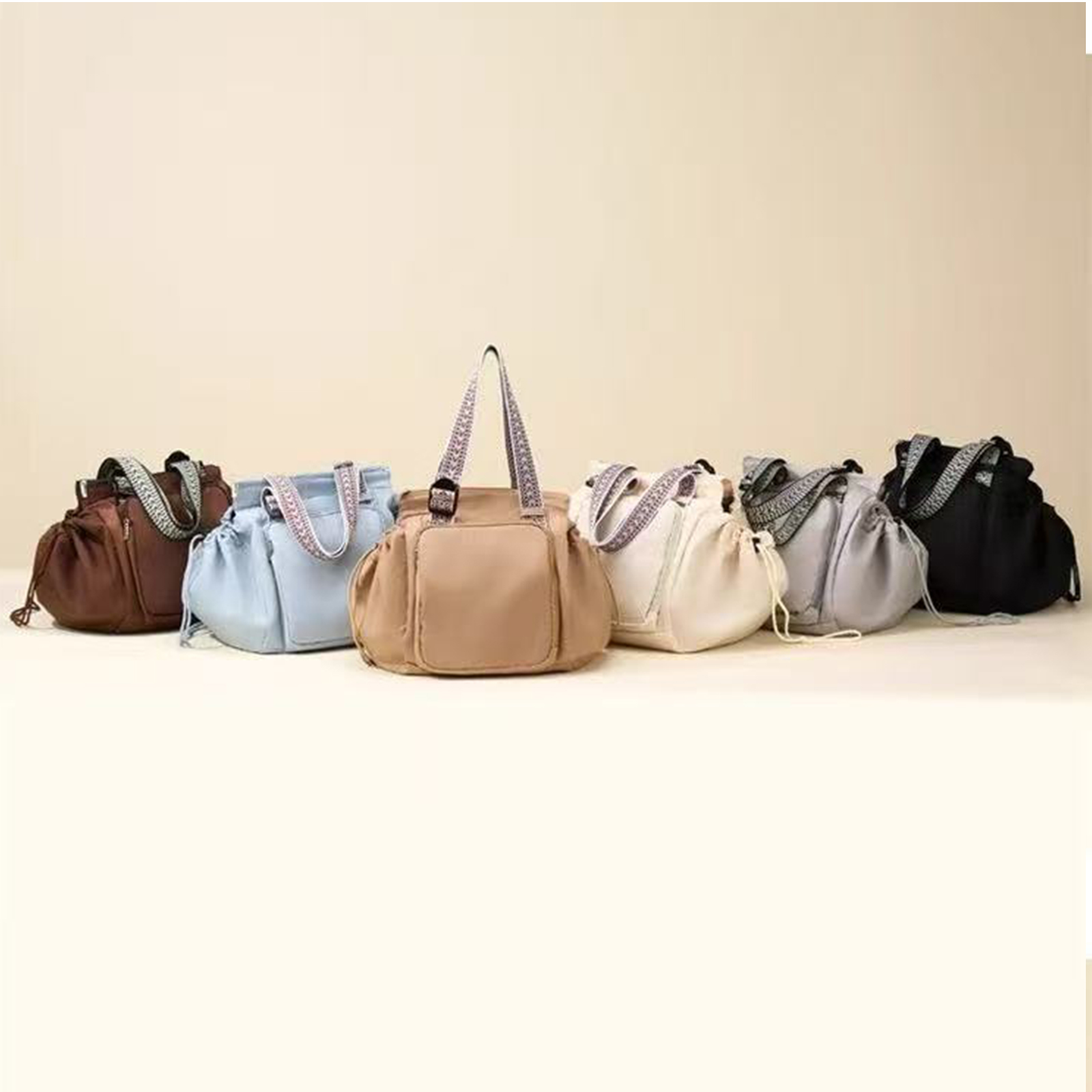 Bolso tote multi-bolsillo de tela Oxford, convertible en mochila o bolso de hombro, para uso diario y mamás miniatura 7