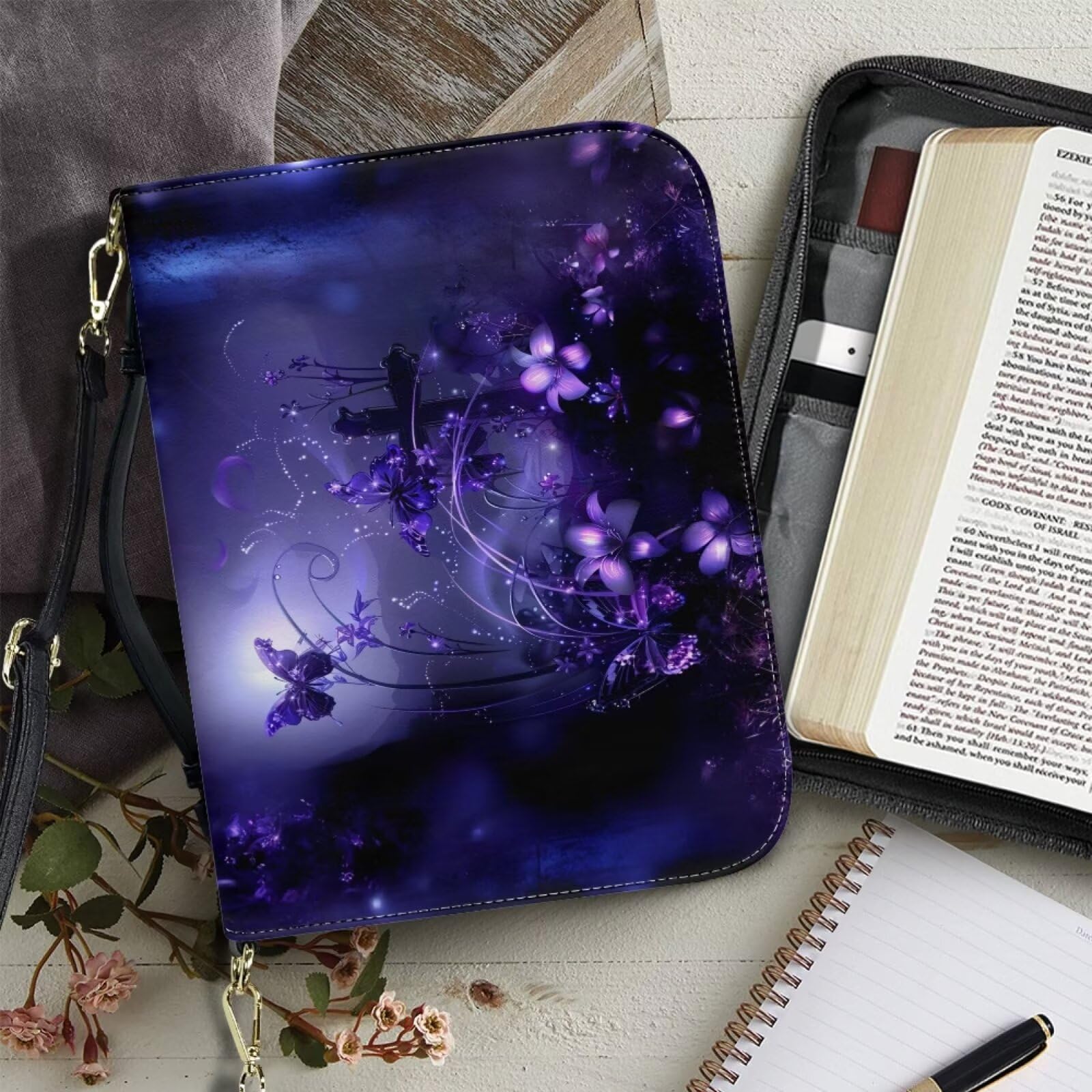Extra Large Bible Cover, Carrying Book Case Church Bag Protective With Handle And Zippered Pocket Gift For Men Women Black 65436310 C581 4a2f A3ba E6451ce9e567.eeadb7ed0c5c3a3600ea6b6a506088df - View #8