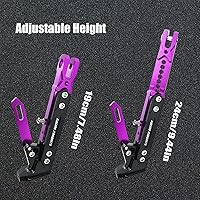 Vista 3 de Pata de cabra CNC ajustable para motocicleta, soporte universal de aluminio para motor y scooter, pata lateral modificada, accesorios de motocicleta