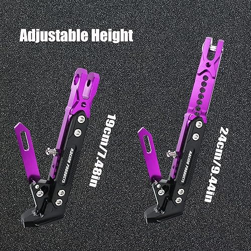 Miniatura 3 de Pata de cabra CNC ajustable para motocicleta, soporte universal de aluminio para motor y scooter, pata lateral modificada, accesorios de motocicleta