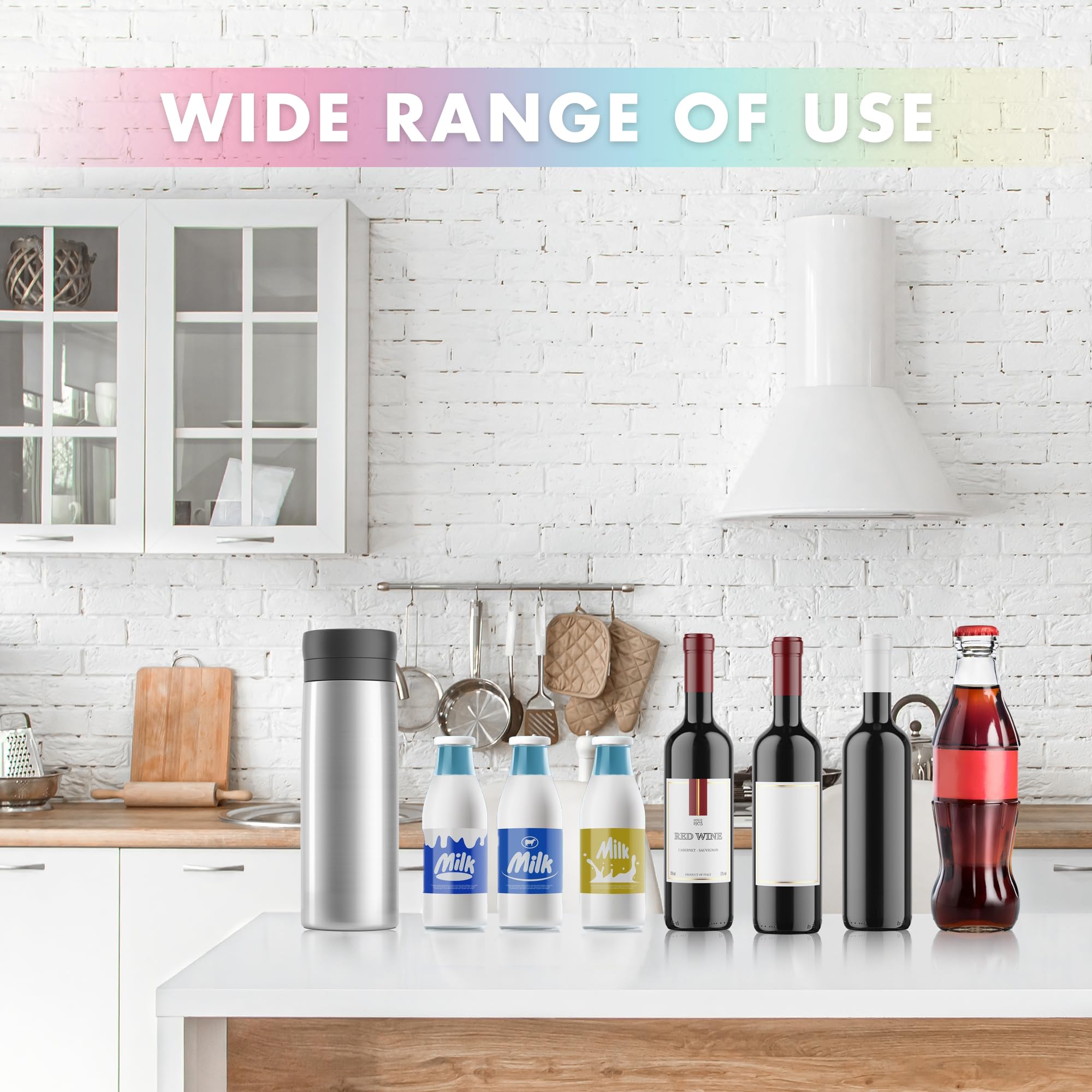 Stapelbare Wasserflaschenhalter aus Kunststoff, Wein- und Wasserflaschen-Organizer, Schrank, Organisationsregal, Küche, Speisekammer, Kühlschrank, Aufbewahrungsbehälter