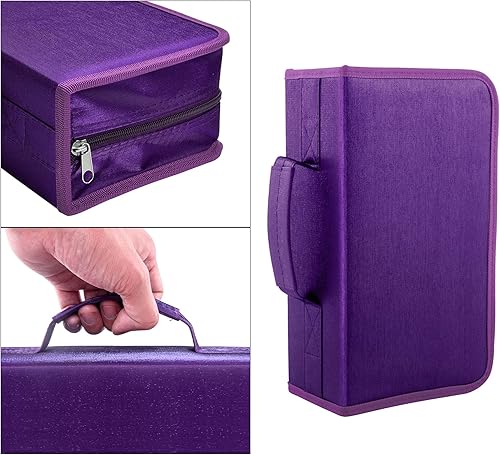 Miniatura 43 de Funda para DVD, capacidad para 128 unidades, para CD/DVD, carpeta de almacenamiento, folleto para coche, hogar, oficina y viajes (carpeta blanca,