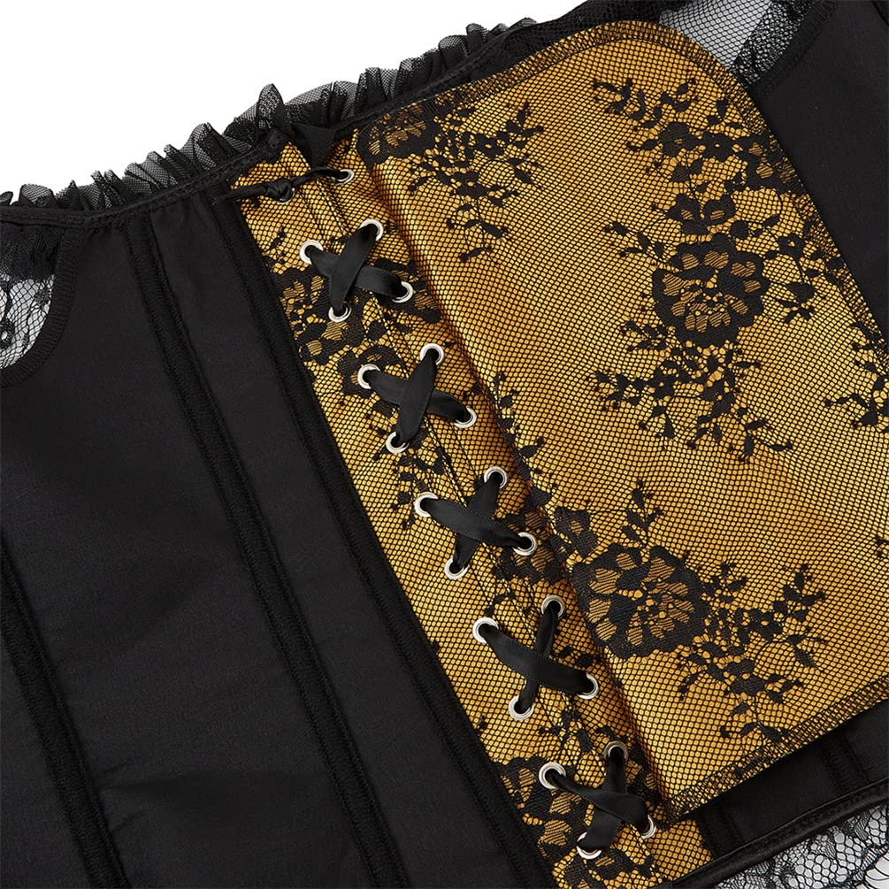 Hengzhifeng Corsetto con Maniche Bustino Corsetti Halloween Donna